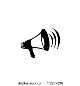 Megaphone sin on white