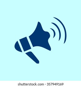 Megaphone soon icon. Loudspeaker symbol.