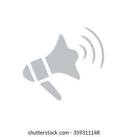 Megaphone soon icon. Loudspeaker symbol.