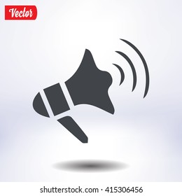 Megaphone soon icon. Loudspeaker symbol.
