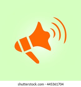 Megaphone soon icon. Loudspeaker symbol.