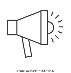 Megaphone Sound Anouncement Icon Vector Isolated Design