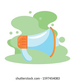 megaphone sound audio element icon vector illustration design