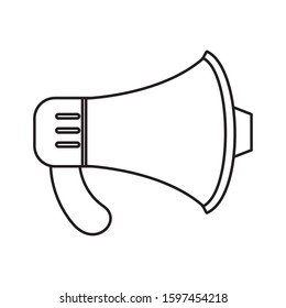 megaphone sound audio element icon vector illustration design