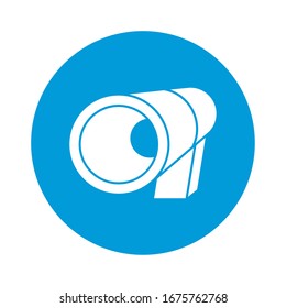 diseño de ilustración vectorial de estilo de bloque de dispositivo de sonido megaphone