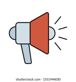 megaphone sound device isolated icon vector illustration design