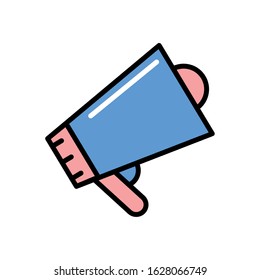 megaphone sound device isolated icon vector illustration design