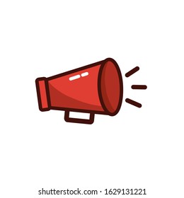 megaphone sound device isolated icon vector illustration design