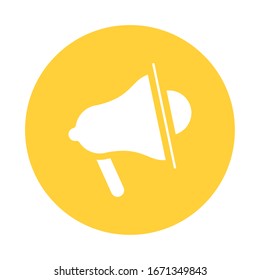 megaphone sound device isolated icon vector illustration design