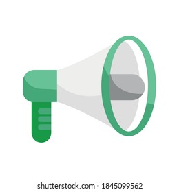 Megaphon-Soundgerät einzeln auf Symbolen Vektorgrafik-Design