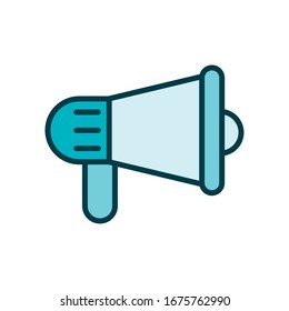 megaphone sound device line style icon vector illustration design