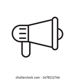 megaphone sound device line style icon vector illustration design