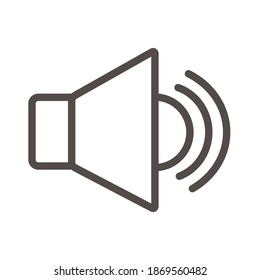 diseño de imagen vectorial de línea de estilo de línea de sonido megaphone