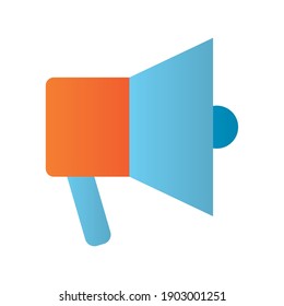 megaphone sound flat style icon vector illustration design