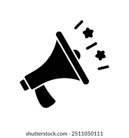 megaphone with sound icon logo symbol black vector