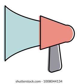 megaphone sound isolated icon