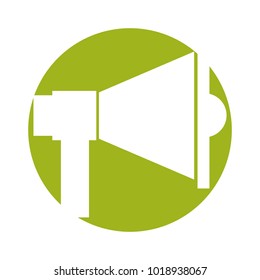 megaphone sound isolated icon