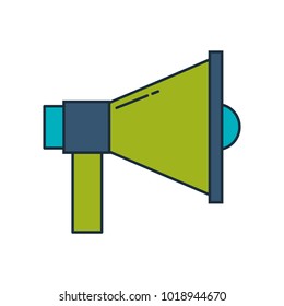 megaphone sound isolated icon