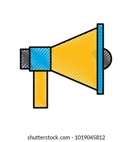 megaphone sound isolated icon