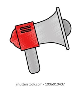megaphone sound isolated icon