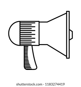 megaphone sound isolated icon