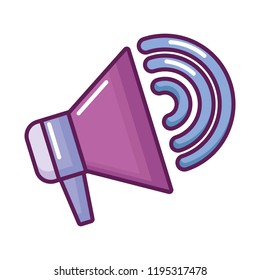 megaphone sound isolated icon