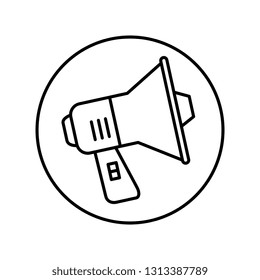 megaphone sound isolated icon
