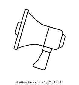 megaphone sound isolated icon