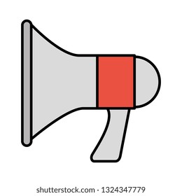 megaphone sound isolated icon