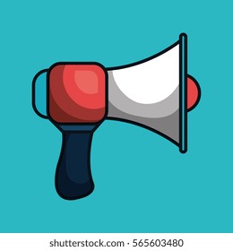 megaphone sound isolated icon