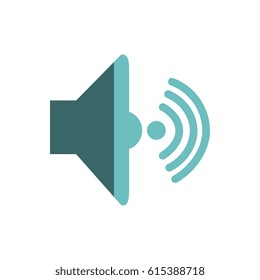 megaphone sound isolated icon