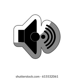 megaphone sound isolated icon