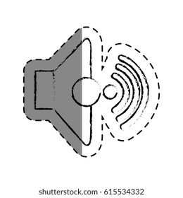 megaphone sound isolated icon