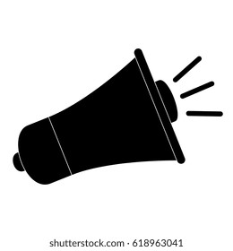 megaphone sound isolated icon