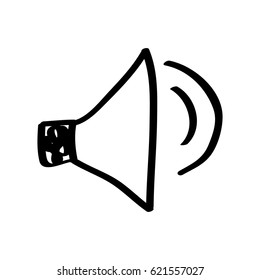 megaphone sound isolated icon