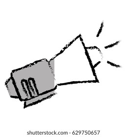 megaphone sound isolated icon