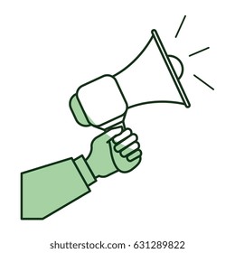 megaphone sound isolated icon