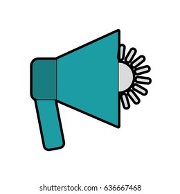 megaphone sound isolated icon
