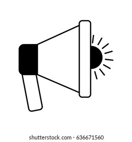 megaphone sound isolated icon