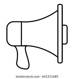 megaphone sound isolated icon