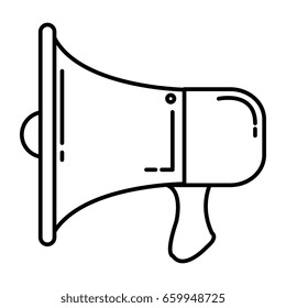 megaphone sound isolated icon