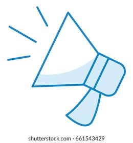 megaphone sound isolated icon