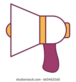 megaphone sound isolated icon
