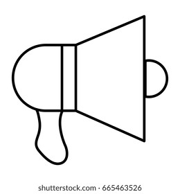 megaphone sound isolated icon