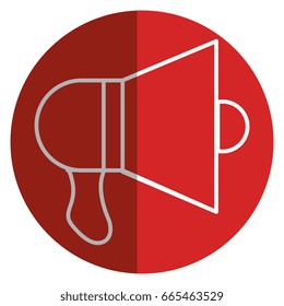 megaphone sound isolated icon