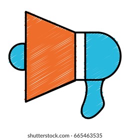 megaphone sound isolated icon