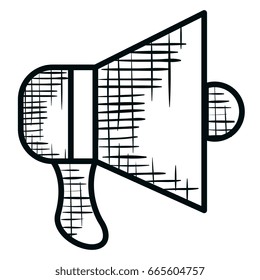 megaphone sound isolated icon
