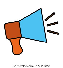 megaphone sound isolated icon