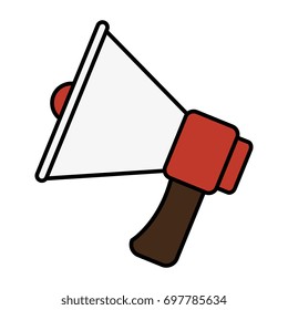 megaphone sound isolated icon