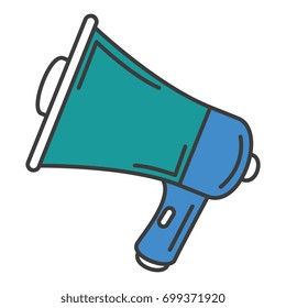 megaphone sound isolated icon